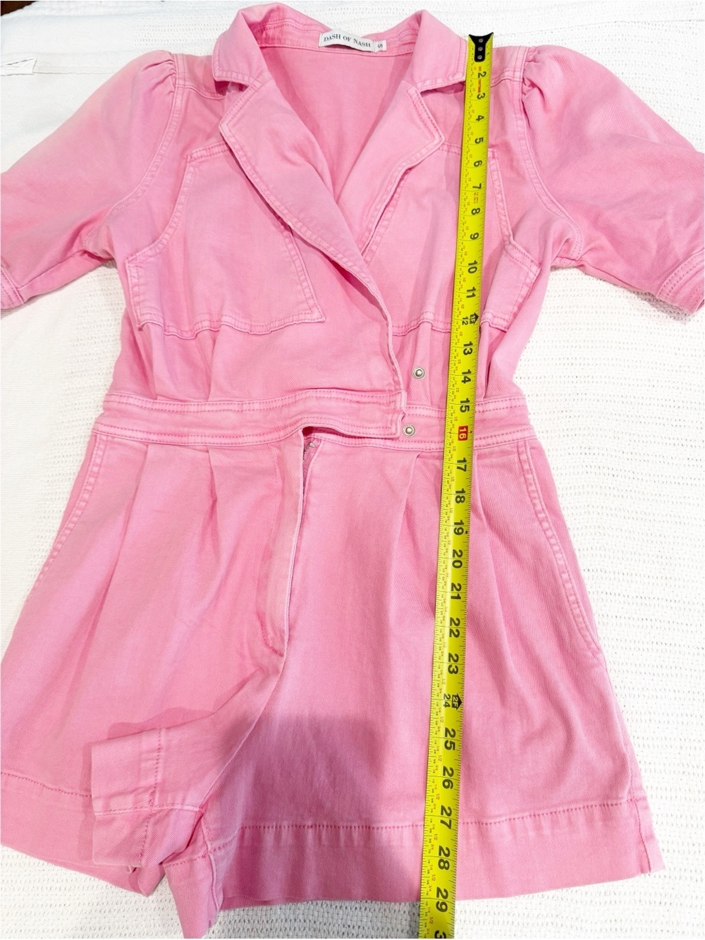 Dash Of Nash Denim Jumpsuit Womens Medium Western Belted Utility Retro Cowgirl - Picture 11 of 11